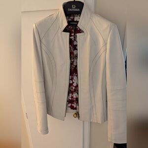Danier Women's White Leather Jacket